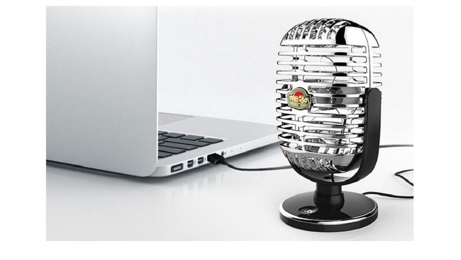 Desktop USB Fan Korea Broadcasting JTBC Limited Edition Unique Microphone Shape Desktop Fan