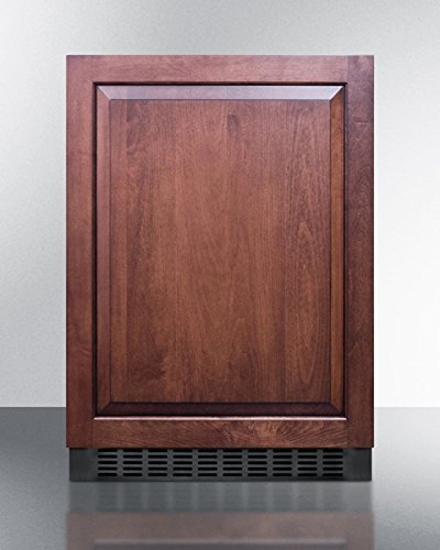 Summit FF64BIF 24" 4.6 Cu. Ft. Built-In Undercounter All Refrigerator with Digital Thermostat Adjustable Glass...