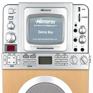 Memorex MKS8590 CD/CD+G Home Recording Karaoke System w/5" 4-Line B/W Display, SD/MMC Card Slot & USB Port N2