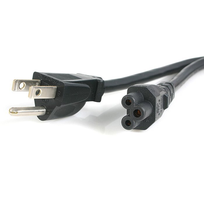 StarTech.com 6 ft Standard Laptop Power Cord - NEMA 5-15P to C5 - 6ft NEMA 5-15P to IEC 320 C5 Power Cable - 3... N2