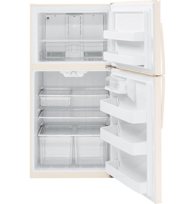 GE GTE21GTHCC 21.2 Cu. Ft. Bisque Top Freezer Refrigerator - Energy Star N4