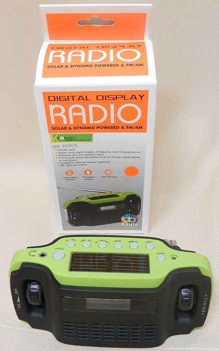 Five-In-One Emergency Solar Crank Orange Radio N2