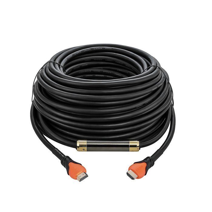 A-tech Series Blue&black - High speed Hdmi Cable 100 Ft with Built-in Signal Booster Metal Black Case,Supports... N9