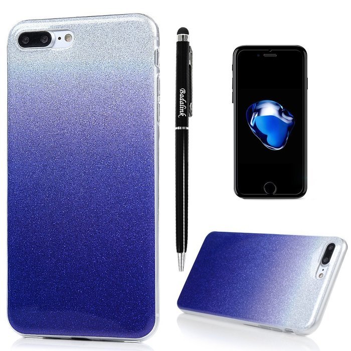 iPhone 7 Plus Case (5.5 inch) - Shockproof Flexible Soft TPU Rubber Skin Gel Bumper Protective Case Shiny Glitter... N26