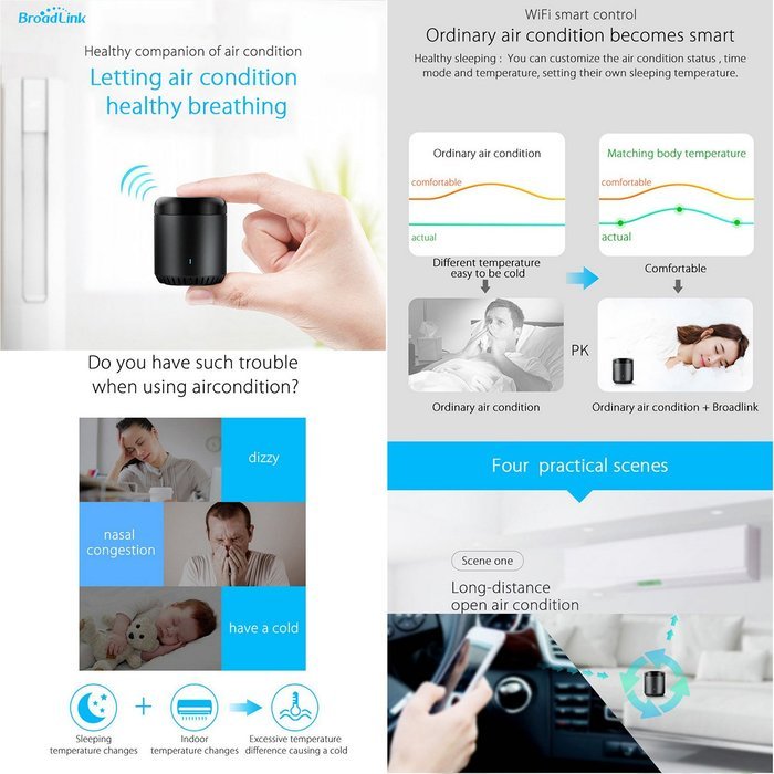 JFA Broadlink Black Bean Smart Home Wifi Remote IR Controller