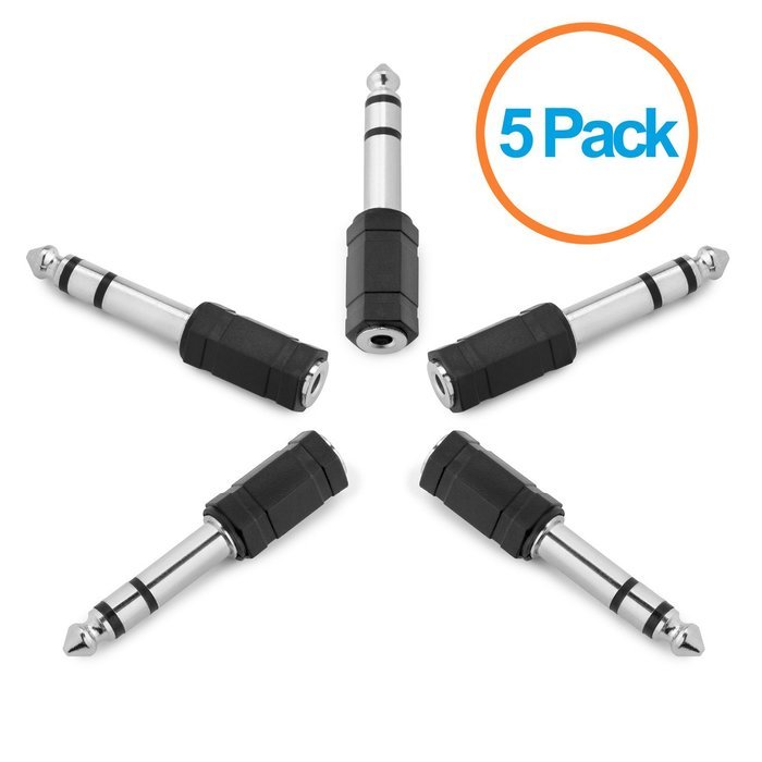 Aurum Cables 3-Pack 6.35mm Male to 3.5mm Female Stereo Adapter N2