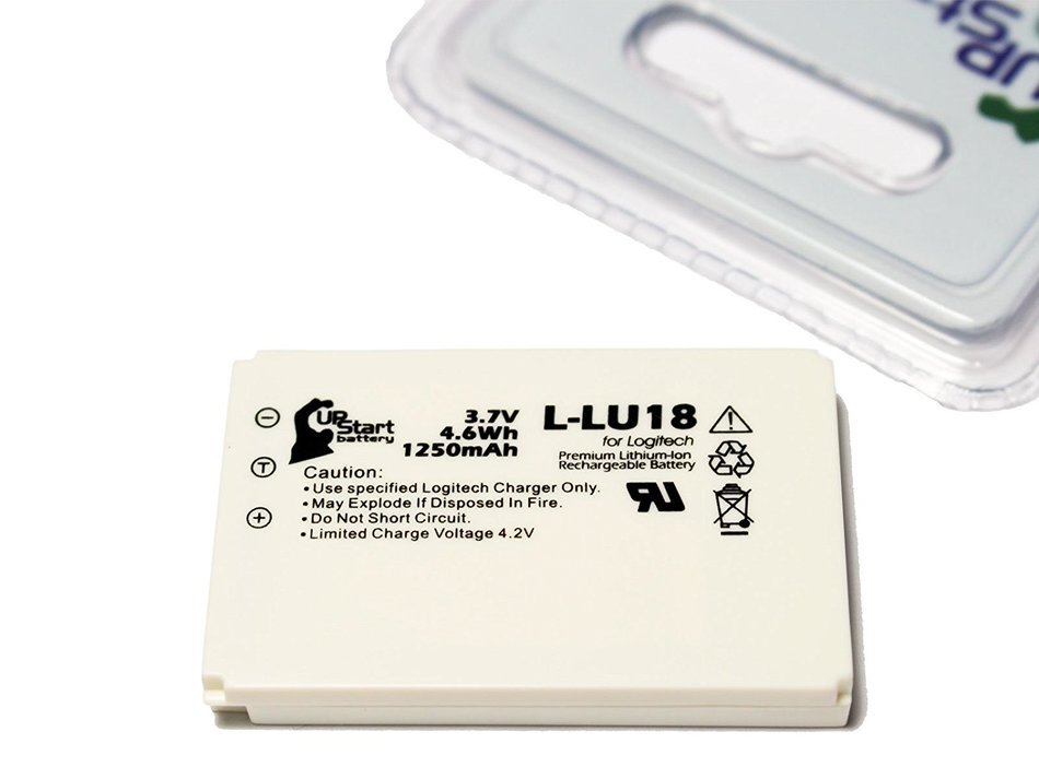 Logitech L-LU18 Battery Replacement (1250mAh, 3.7V, Lithium-Ion) - Compatible with 190582-0001, F12440056, Harmony...