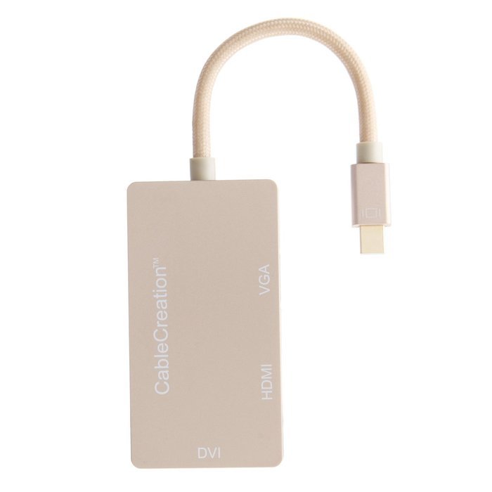 Mini DP to HDMI VGA Adapter, 2-in-1 (Two-In-One) Mini DisplayPort (Thunderbolt compatible) to HDMI/VGA converter... N8