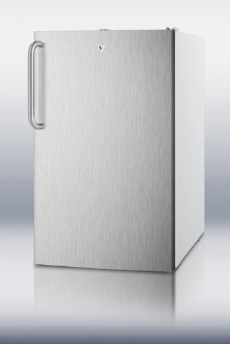 Summit FF511L7SSTBADA Commercial 4.1 Cu. Ft. Stainless Steel Undercounter Compact Refrigerator N4