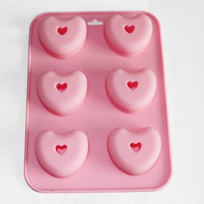 X-Haibei Heart Donut Cake Cookies Chocolate Jello Baking Pan Silicone Soap Mold