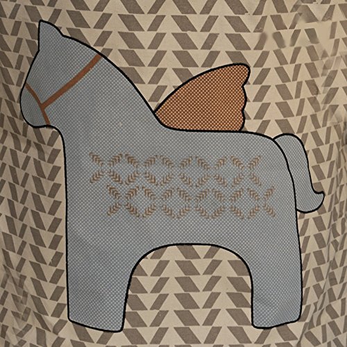 MuLuo Cotton Canvas Cloth Clothes Holding Barrel Basket Laundry Basket of Foreign Trade Toys wave horse N4