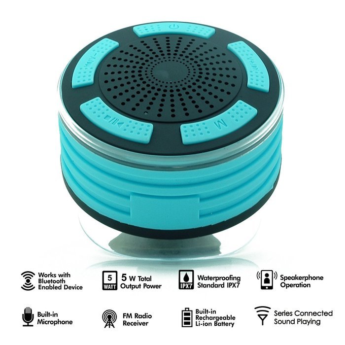KONG KIM IPX7 100% Waterproof & Dust-proof Floating Bluetooth Shower Speaker Compatible with all Bluetooth devices... N20