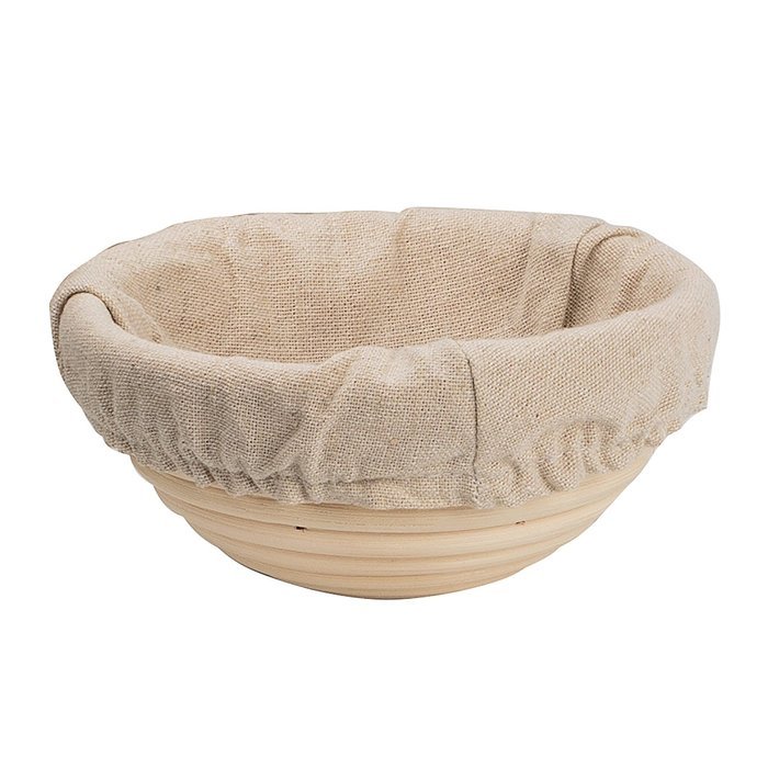 DOYOLLA 1pcs 8.5" Round Banneton Brotform Bread Dough Proofing Rising Rattan Basket & Liner N3