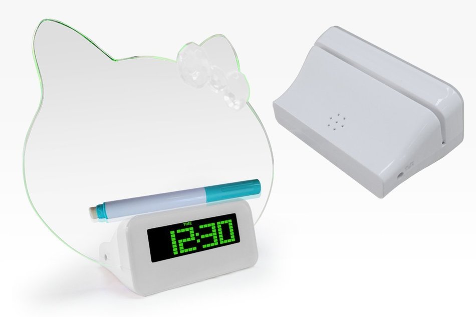 Hankcares Hello Kitty Shape 5v Led Digital Clock Table Clock With Calendar,the time Co Cuckoo Clock