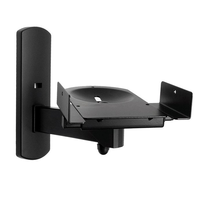 Side Clamping Bookshelf Monitor Speaker Wall Mounts Bracket with Tilt and Swivel