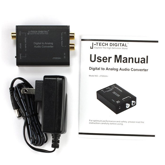 J-Tech Digital &reg; Optical SPDIF Toslink / Coaxial Digital to Analog Audio Decoder Converter with PCM , 5.1 Dolby...