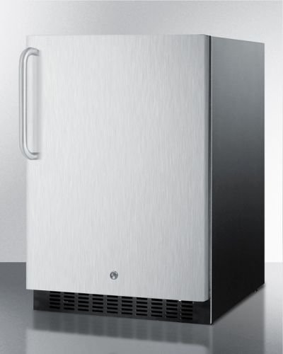 Summit SPR627OSSSTB 24" Built In/Freestanding Outdoor Refrigerator with 4.6 cu.ft. Capacity Factory Installed...