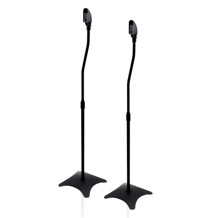 Pyle PSTND19 Dual Universal Speaker Bracket Stand Mounts, Adjustable Height for Satellite Speakers (Pair)