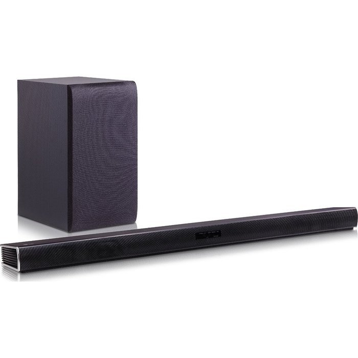 LG SH4 2.1ch 300W Sound Bar with Wireless Subwoofer + Bluetooth Connectivity Bundle includes Sound Bar with Subwoofer... N2