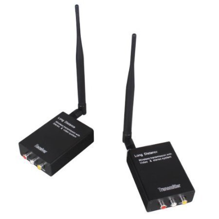 RioRand Wireless 3W Audio Video AV 2.4GHz Transmitter Sender Receiver CCTV with 8 Channels N6