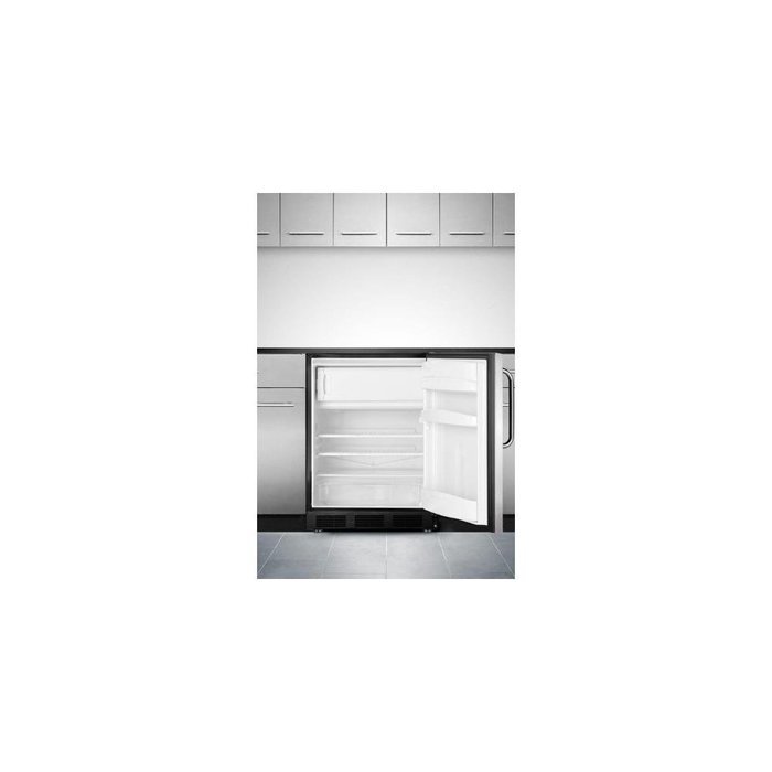Summit AL652BCSS 24" Compact Refrigerator in Stainless Steel Exterior AL652BCSS