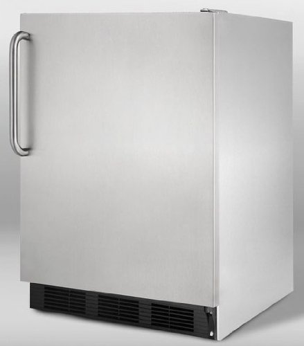 Summit AL752BCSS 24" Compact ADA Compliant All-Refrigerator with 5.5 cu. ft. Capacity Adjustable Shelves Automatic...