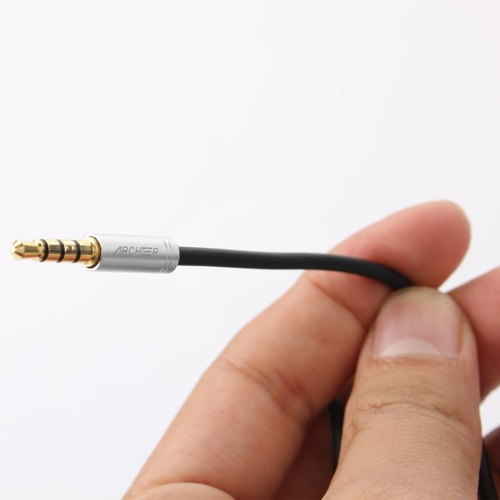 Archeer 3.5mm Stereo Audio Cable 4-Pole Male to Male Extension Cord for Smartphone, Tablets, Headset, PC, Laptop... N2