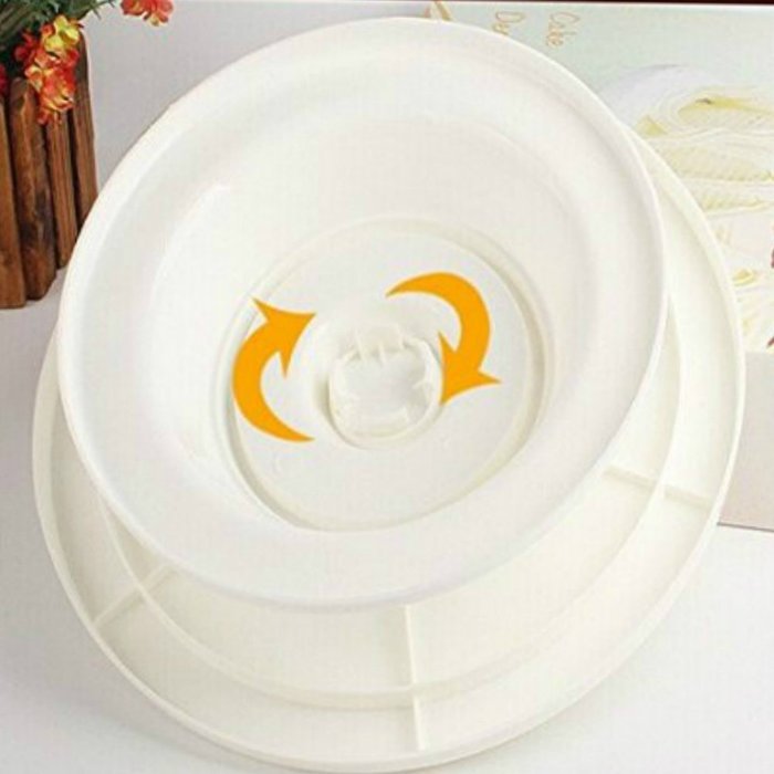 CAKE STAND. White Cake Stand 28 cm, Cake Rotating Stand, Cake Revolving Stand, Cake Decorating Turntable. Cake... N4