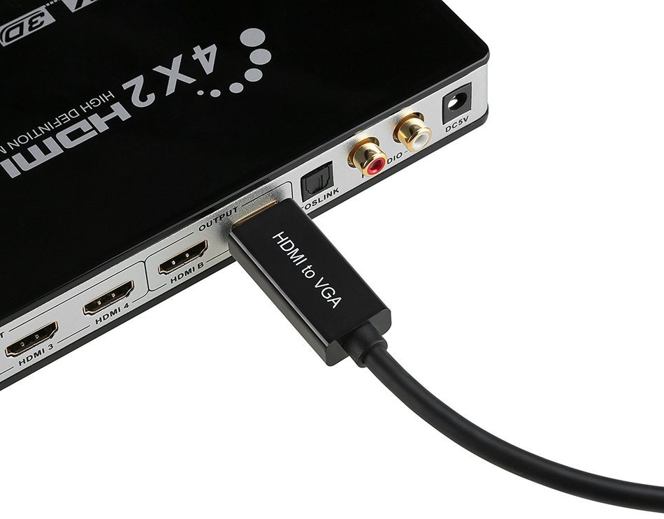 A-tech Ahdvgsy30-bk Is a 10ft Hdmi Male to VGA Male Converter Adapter Video Cable.this Hdmi to Vga Cable Often...