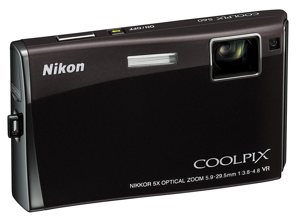 Nikon Coolpix S60 10MP Digital Camera with 5x Optical Vibration Reduction (VR) Zoom (Espresso Black) N3