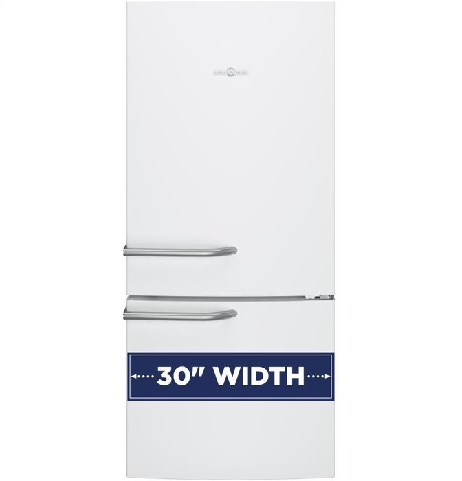 GE ABE21DGKWS 30" Artistry Series Bottom Freezer Refrigerator with 20.9 cu. ft. Total Capacity, in White N2