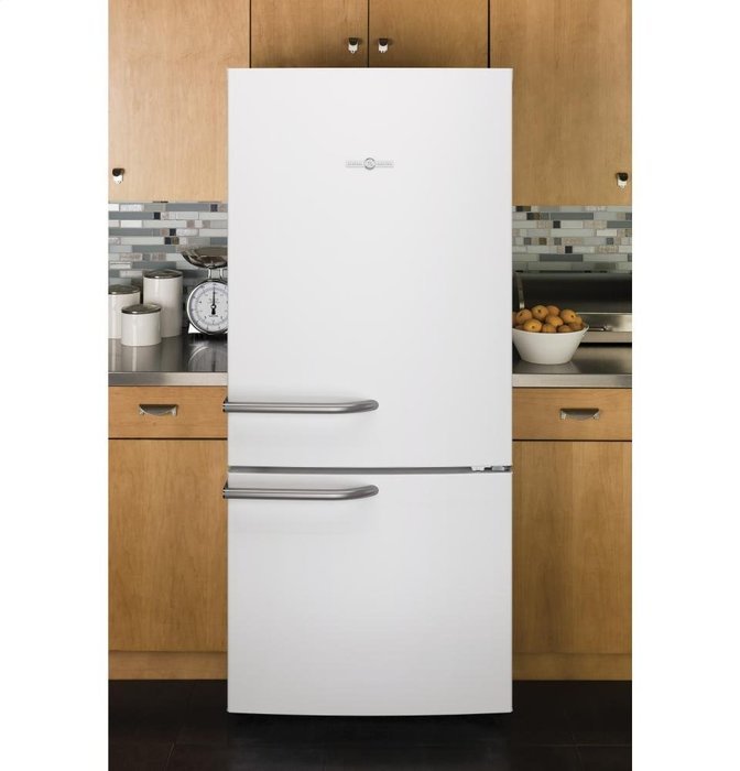 GE ABE21DGKWS 30" Artistry Series Bottom Freezer Refrigerator with 20.9 cu. ft. Total Capacity, in White N3