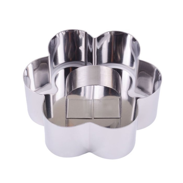 FUBARBAR Mini Cake Cutter Mold Decorating Pastry Ring with Pusher 3 X 2 Inch Stainless Steel Assorted Shape(Round) N20
