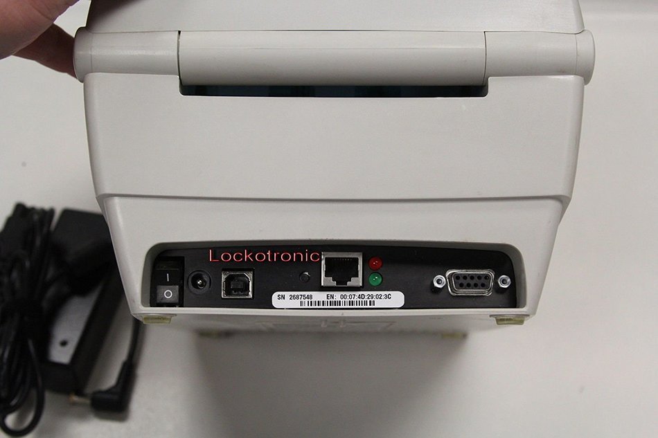 Zebra TLP2844 -Z Barcode Label Thermal Printer RJ45 Network & USB Port + P/S N2