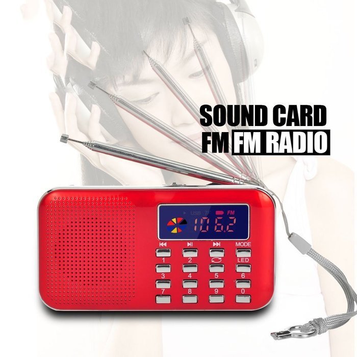 TimornTM Fashion Stereo Sound FM Radio Support TF Card / USB Disk with LED Screen Display Suitable for Mobile... N8