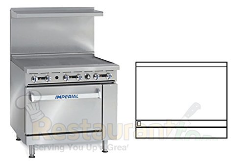Imperial Commercial Restaurant Range 36" Griddle 1 Standard Oven Propane Model Ir-G36