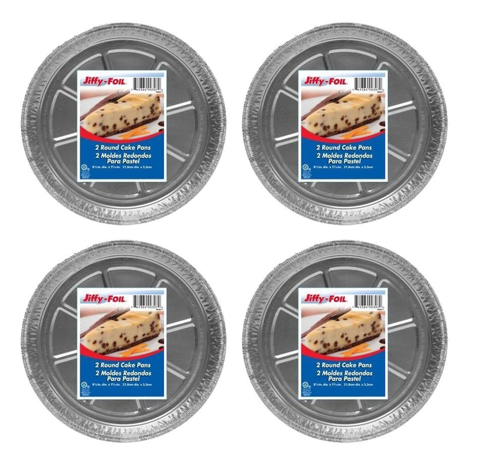 Set of 24 Jiffy Foil Disposable Aluminum 8-1/2" Round Cake Pans (24)