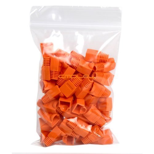 Cmple - RJ-45 Color Coded Strain Relief Boots - BLACK (50pcs) N2