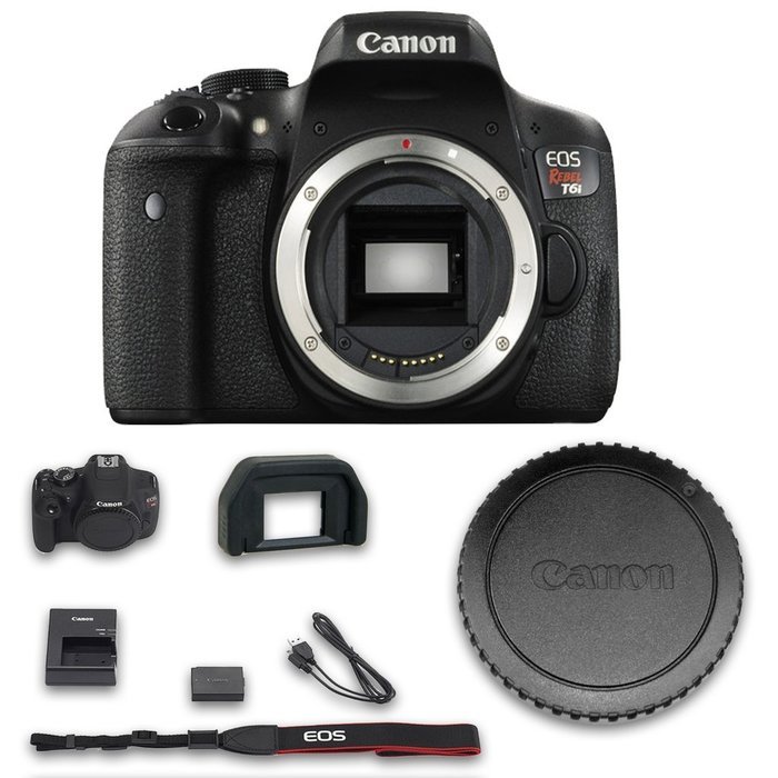 Canon T6i DSLR Camera (Body Only - No Lenses) + All Original Accessories Included - International Version