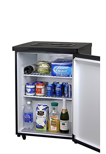 Kegco KOM20B-2 Dual Faucet Kombucha Keg Cooler with Black Cabinet and Door N6