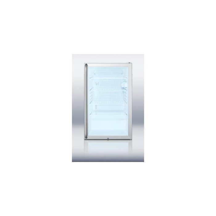 Summit SCR450LSHADA 4.1 Cu. Ft. Stainless Steel Undercounter Compact Refrigerator