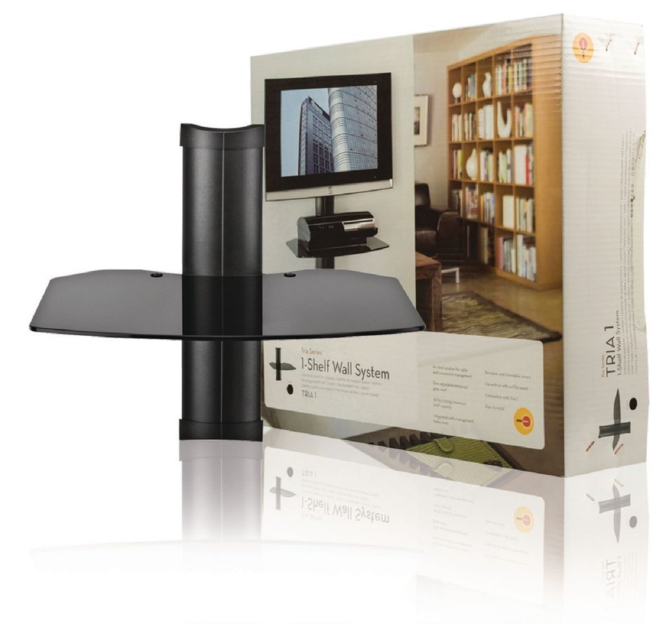 OmniMount Tria 3 Shelf Wall System, Black