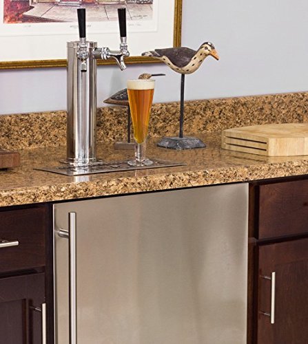 Marvel ML24BSP3LP Single Tap Built-In Beer Dispenser with Left Side Hinge, 24", Black