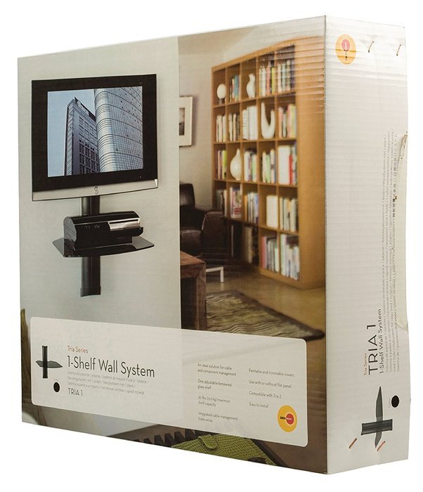 OmniMount Tria 3 Shelf Wall System, Black N2