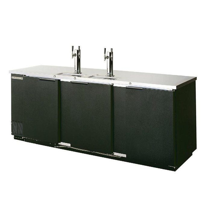 Beverage-Air DD94-1-B 95" Black 4-Tap Beer Dispenser 5 Keg