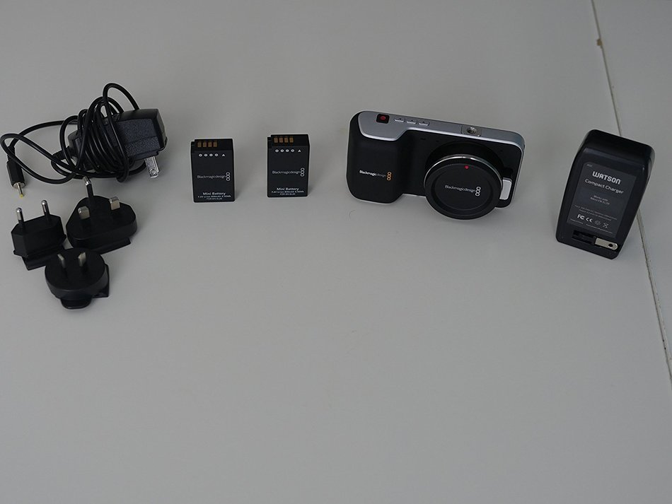 Black Magic Pocket Cinema Camera BUNDLE (Camera Body + 2 Black Magic Batteries + Watson Charger) N4