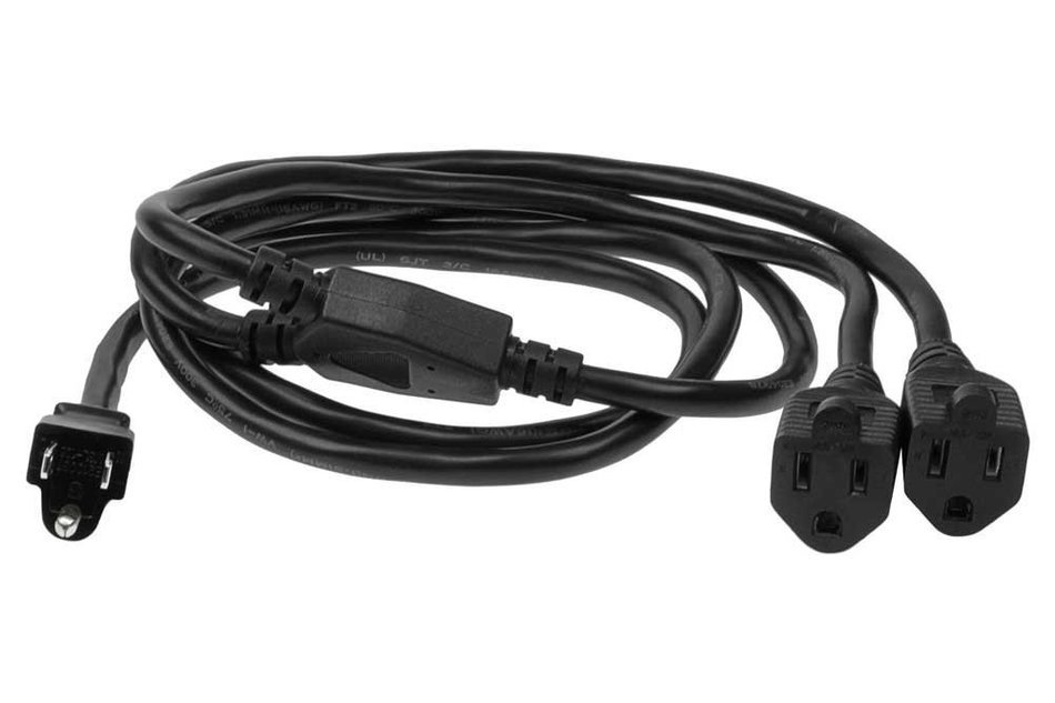 SF Cable, 6ft Outlet Saver Power Cord Splitter, 1 NEMA 5-15P to 2 NEMA 5-15R