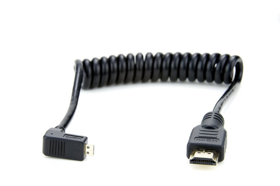 Atomos Right-Angle Micro to Full HDMI Coiled Cable (11.8-17.7 In.)