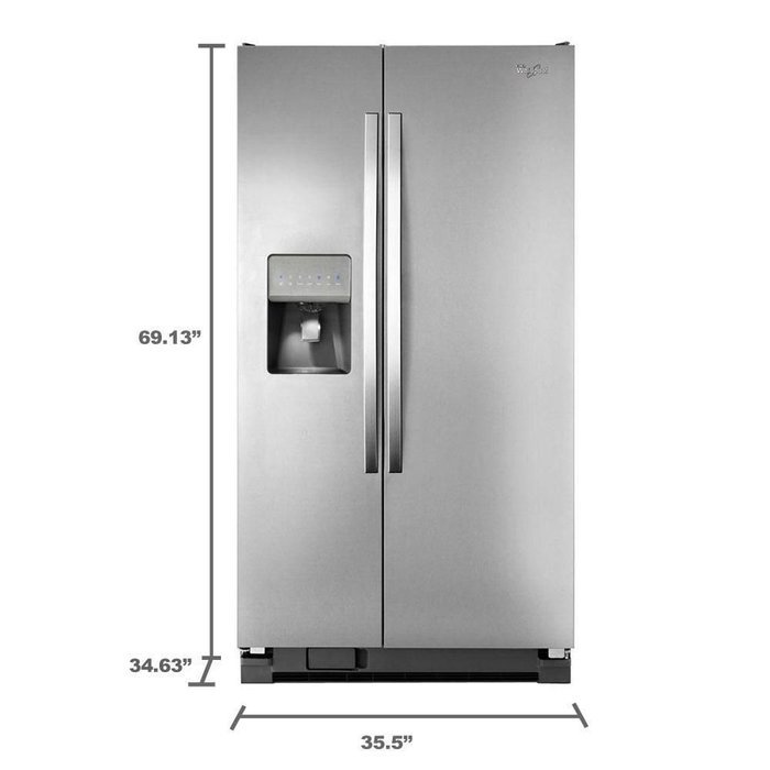 Whirlpool WRS325FDAM 25.4 Cu. Ft. Stainless Steel Side-By-Side Refrigerator - Energy Star- Stainless Steel