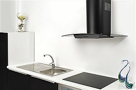 Range Hood Wall Mounted Black 42" KA-144-BLK NT AIR Made in Italy N6